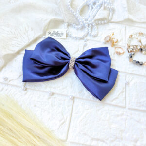 Navy Blue Two Layer Hair Bow