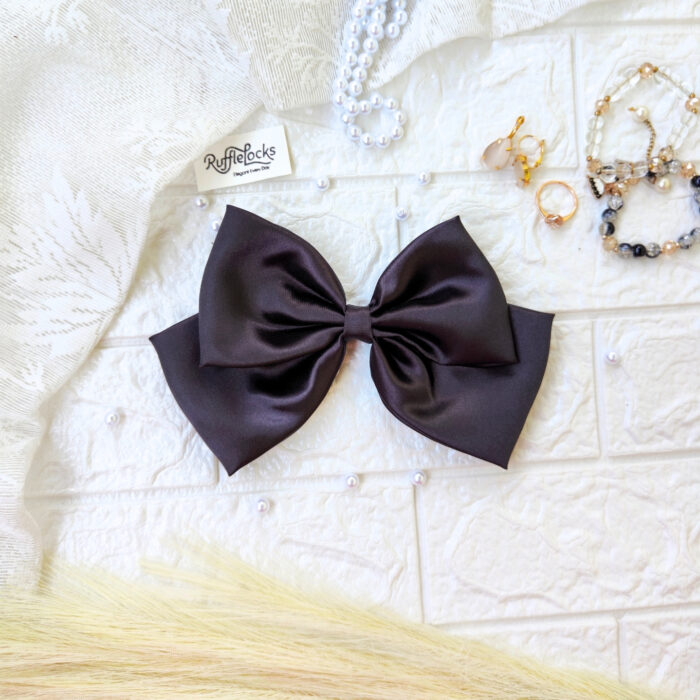 Black 2 Layer Hair Bow