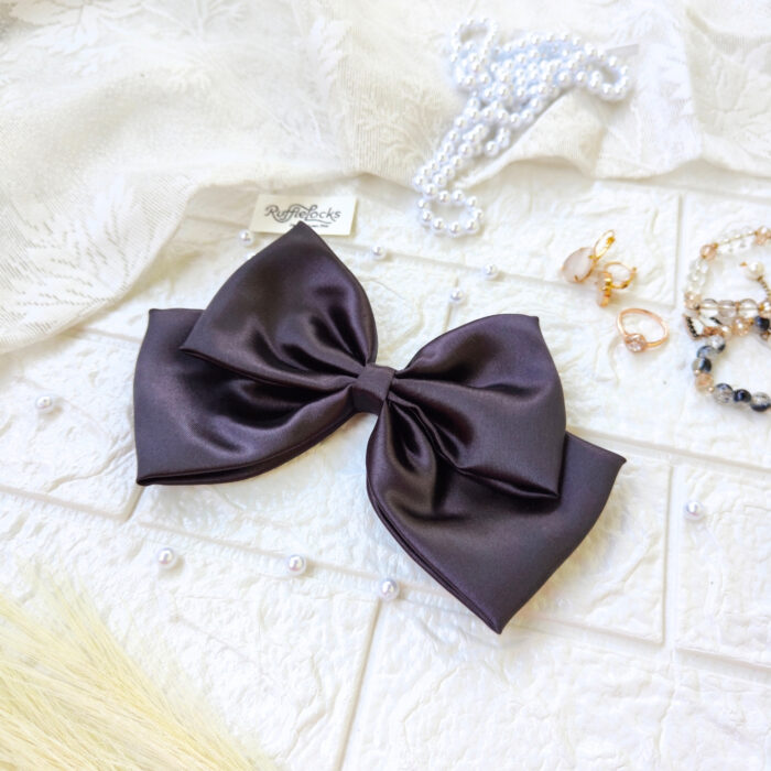 Black 2 Layer Hair Bow