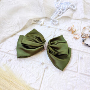 Avocado Green 2 layer hair bow