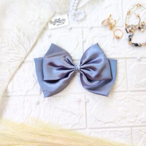 Dark Grey 2 layer hair bow