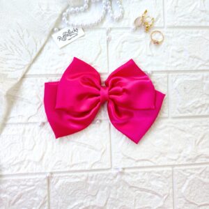 Bright Pink 2 layer hair bow