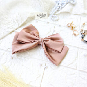Hazelnut 2 layer hair bow