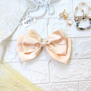 Cream Two Layer Hair Bow