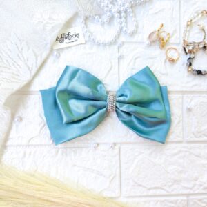 Turquoise Blue Two Layer Hair Bow