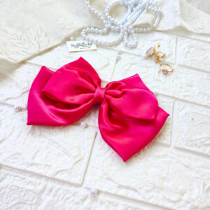 Bright Pink 2 layer hair bow
