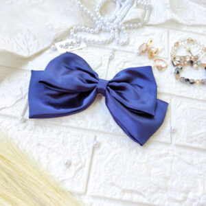 Navy blue Two Layer Hair Bow