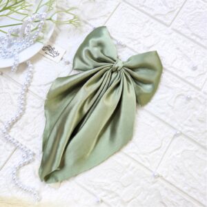 Olive Green tail hair bow