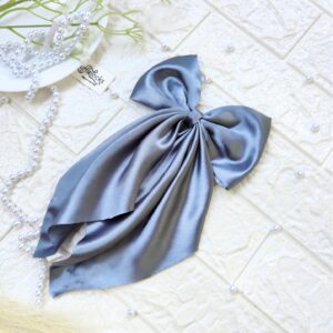 Dark Grey tail hair bow