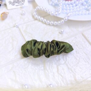 Avocado Green French Barrette hair clips