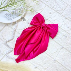 Bright Pink tail hair bow