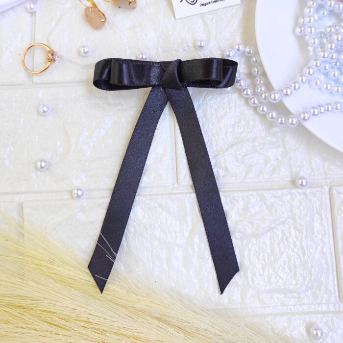 Ribbon bow with french barrette clip