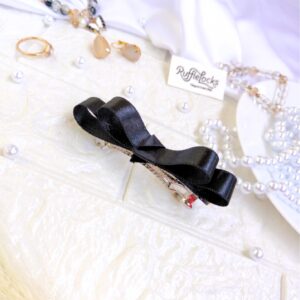 Black Ribbon Bow without tail