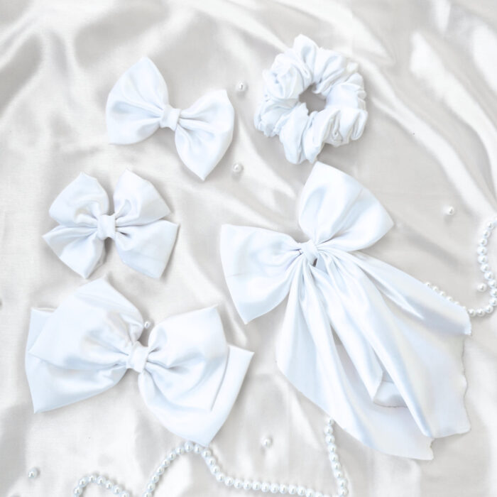 White hair accessories combo
