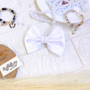 White small hair Bow Clips