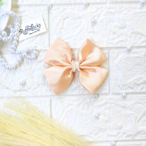 Cream Small hair Bow Clips
