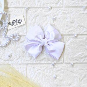 White Small hair Bow Clips