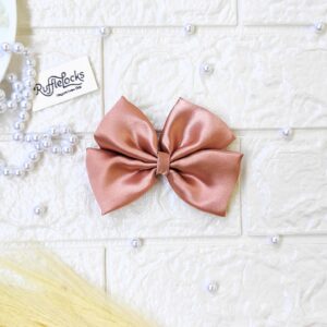 Hazelnut Small hair Bow Clips
