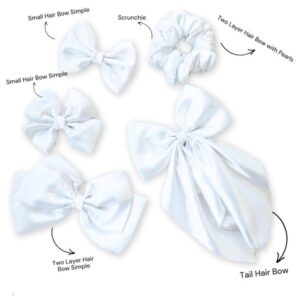 White hair accessories combo
