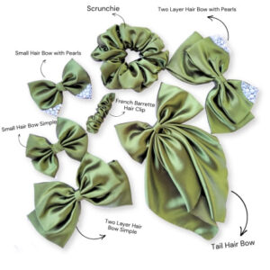 Avocado green hair accessories combo