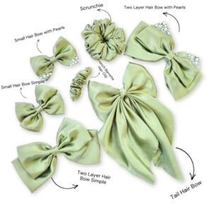Olive green hair accessories combo