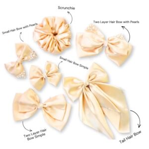 Cream Hair Accessories Combo