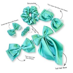 Turquoise Blue Hair Accessories Combo