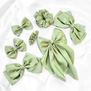 Olive green hair accessories combo
