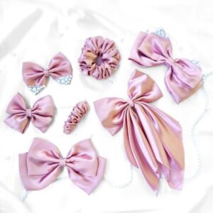 Shimmering pink hair accessories combo