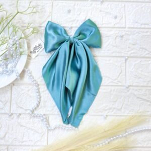 Turquoise Blue tail Bow Clips