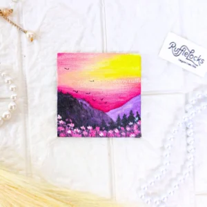 mountain hand made fridge magnets