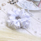 white hair scrunchies