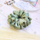 Olive Green hair scrunchies