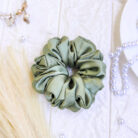 Olive Green hair scrunchies