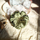 Olive Green hair scrunchies