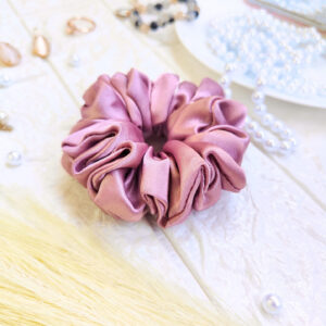Shimmering Pink hair scrunchies