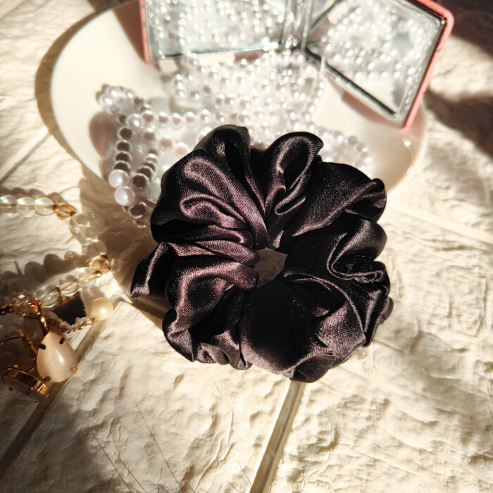 Black hair scrunchies