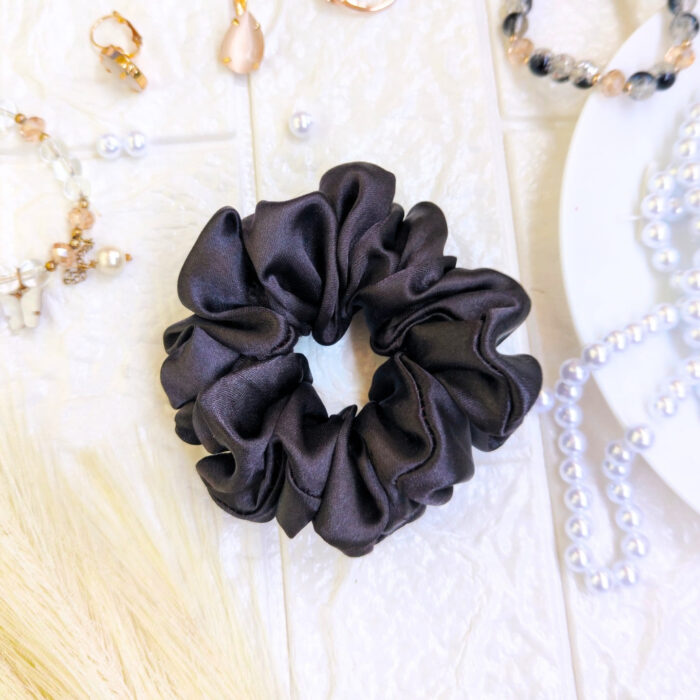 Black hair scrunchies