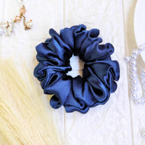 Navy Blue hair scrunchies