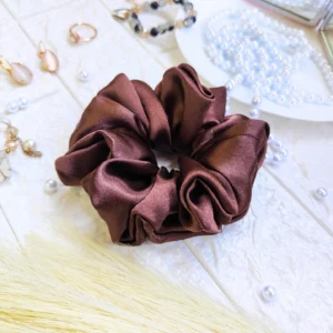 Brown hair scrunchies