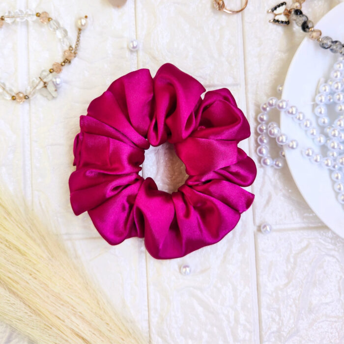 Magenta Pink hair scrunchies