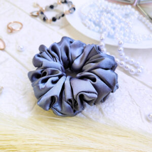 dark grey hair scrunchies