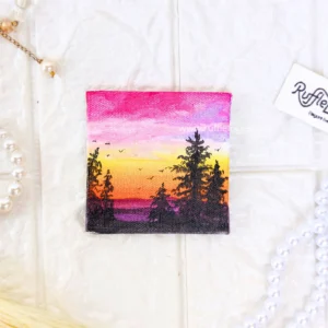 sunrise hand made fridge magnet