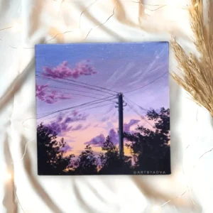 Purple clouds Fridge magnets